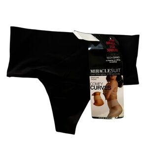 MIRACLESUIT black firm control shaping panty thong style 2525 size Small NWT